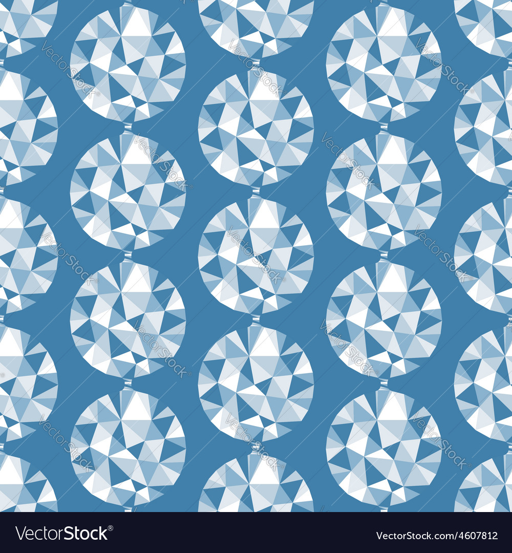 Geometric seamless pattern with gems