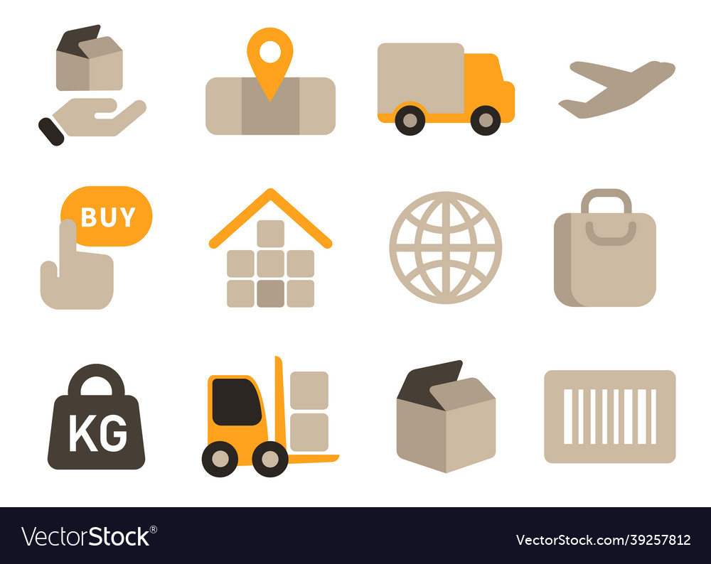 Logistik-Lager-Iconset Paketgewicht