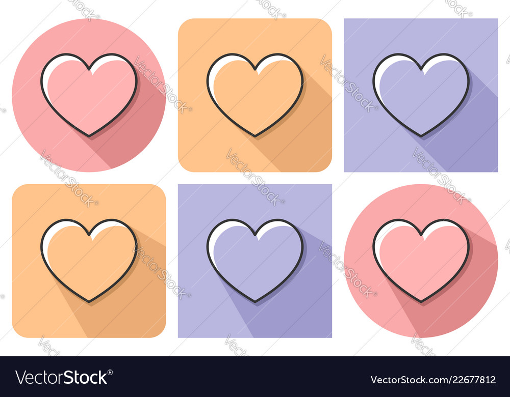 Outlined icon of heart with parallel