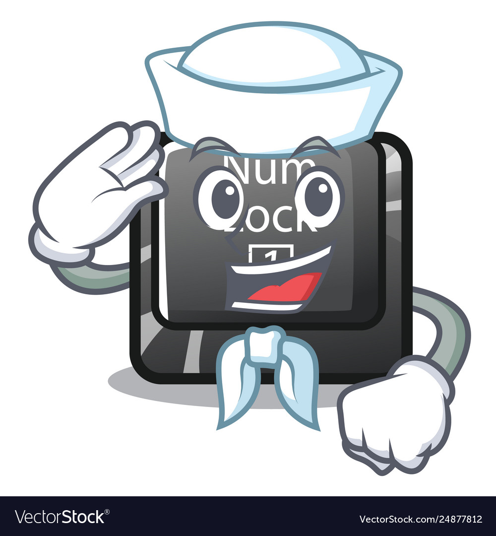 Sailor num lock isolated with character