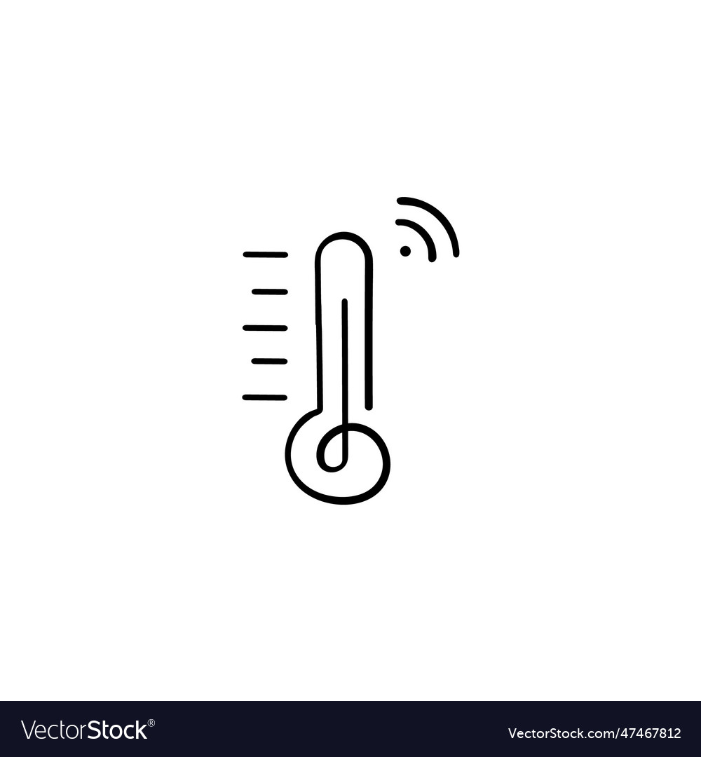 Temperature control line style icon design