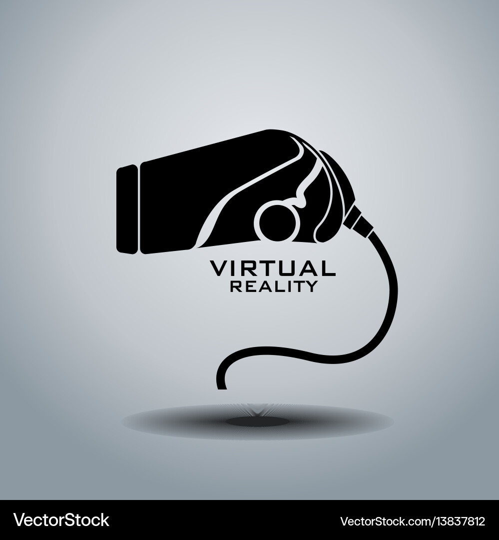 Virtual reality headset icon flat design Vector Image