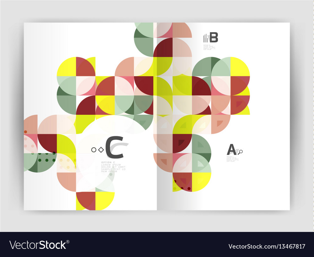 Abstract background with color triangles annual vector image Abstract background with color triangles annual