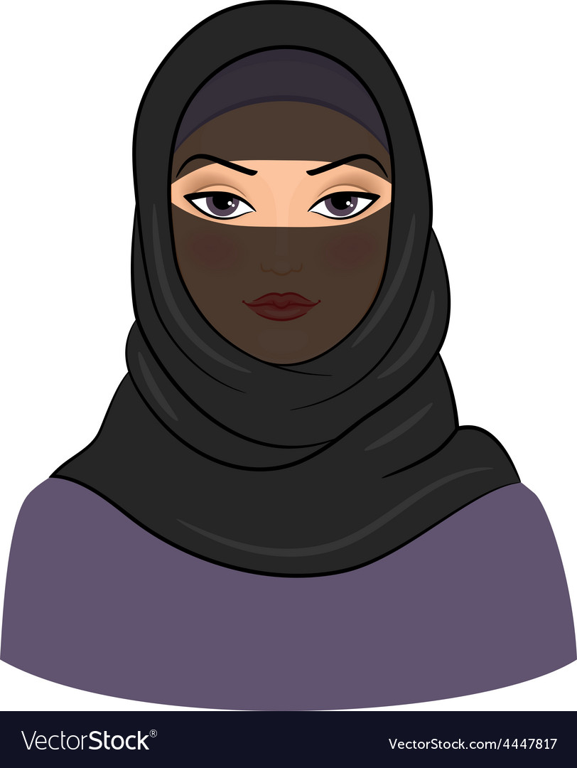 Download Arabic muslim woman Royalty Free Vector Image - VectorStock