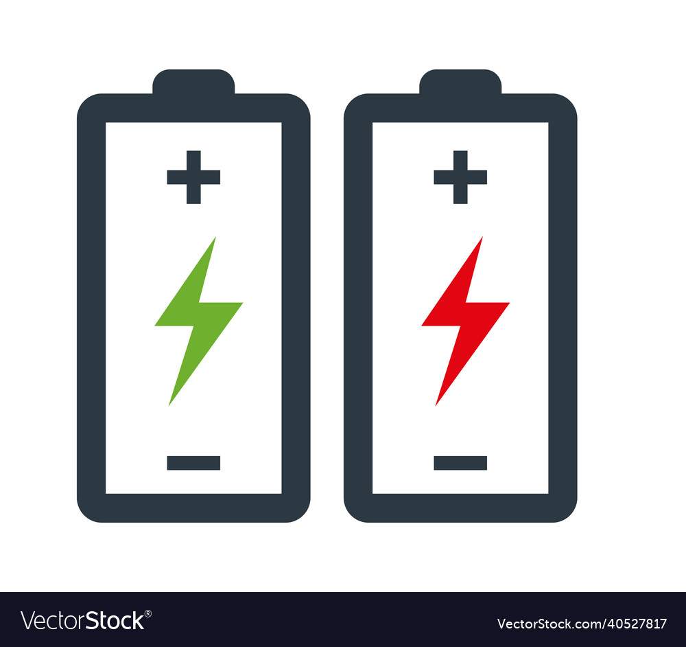 Battery with flash icon design