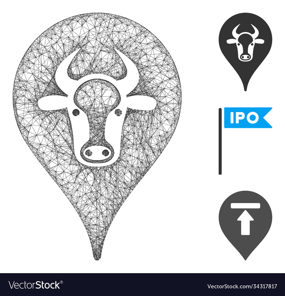 Cattle marker polygonal web mesh