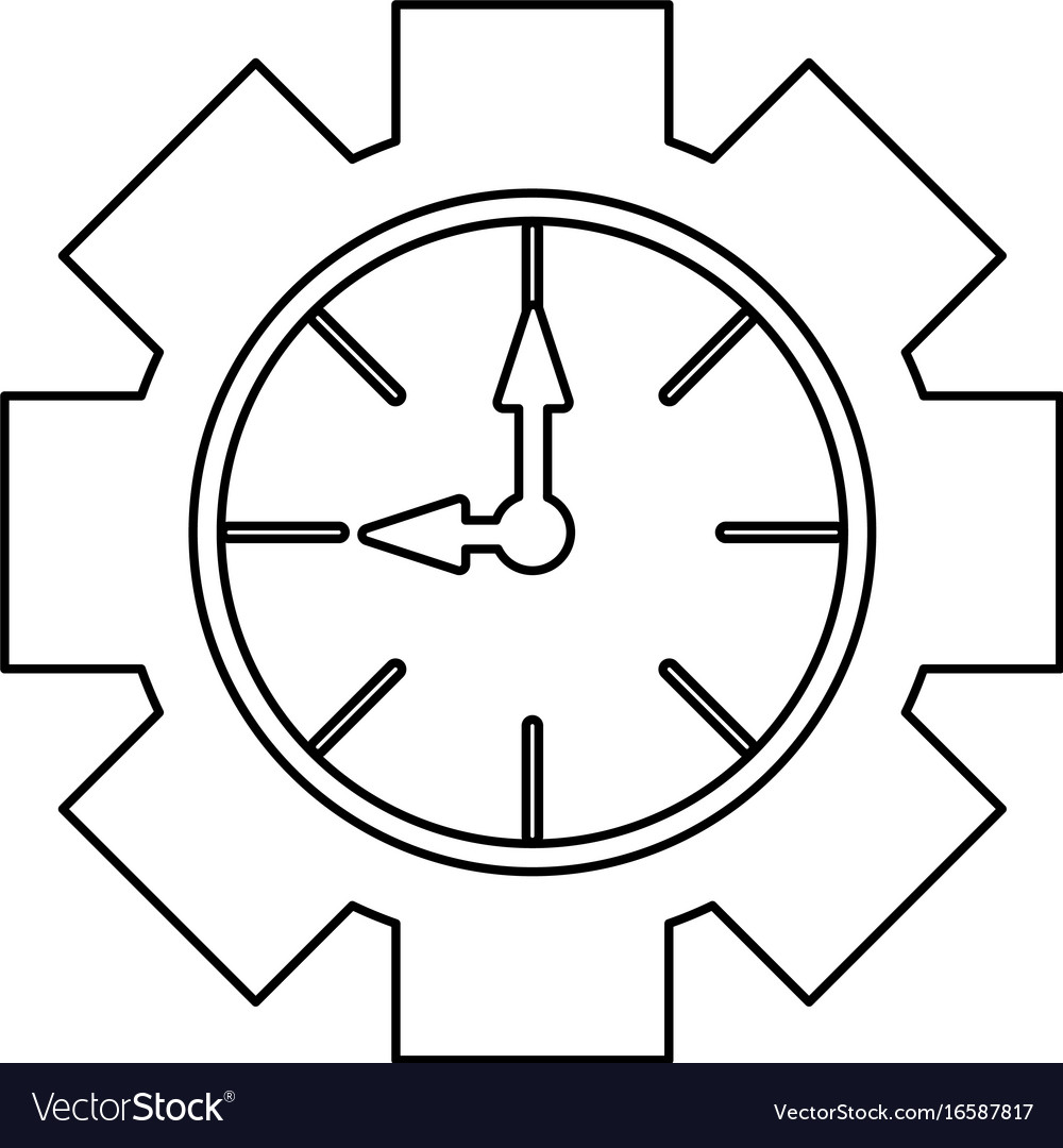 Clock time isolated Royalty Free Vector Image - VectorStock