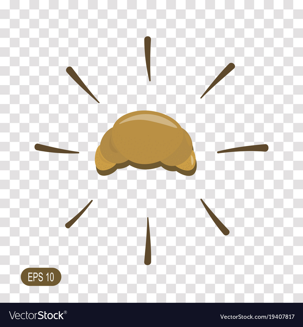 Croissant Icon Isolated On Transparent Background Vector Image Croissant Icon Isolated On Transparent Background Vector Image