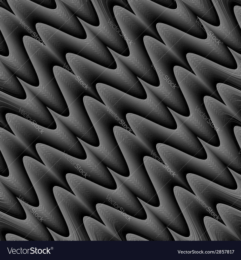 Design seamless monochrome zigzag wave pattern