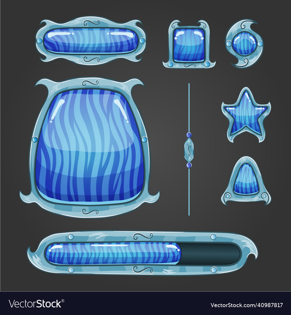 Fantastic set of game user interface assets Vector Image Fantastic set of game user interface assets