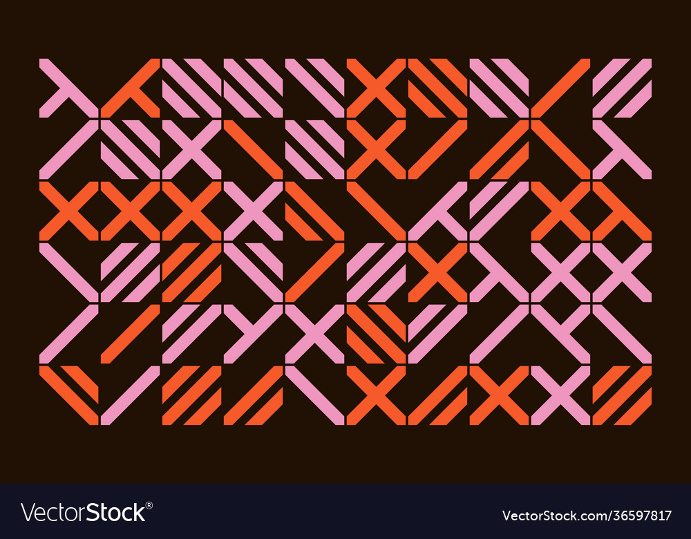 Linear abstract pattern design vector image Linear abstract pattern design