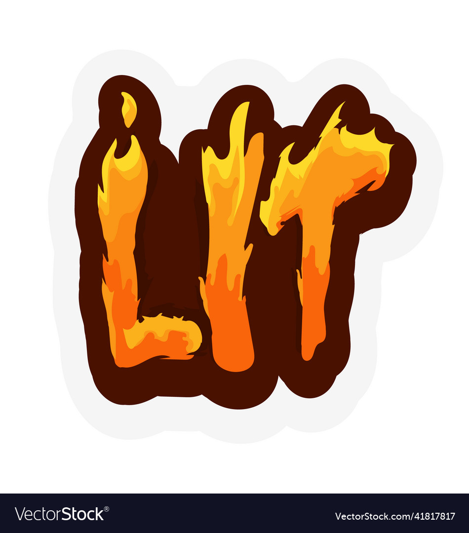 Lit heading - decorative typographic heading