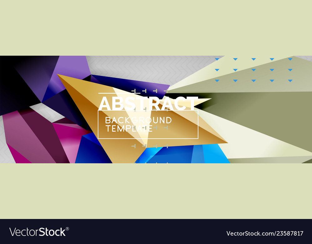 Mosaic triangular 3d shapes composition geometric vector image Mosaic triangular 3d shapes composition geometric