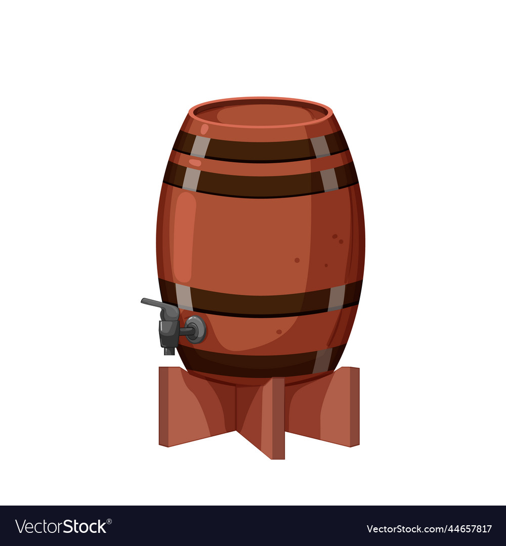 Oak barrel wine cartoon