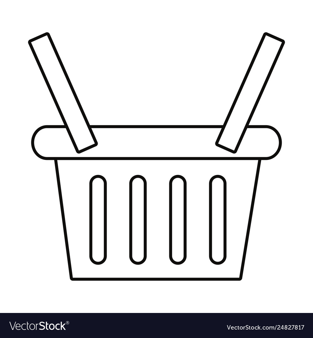 Online shopping basket Royalty Free Vector Image