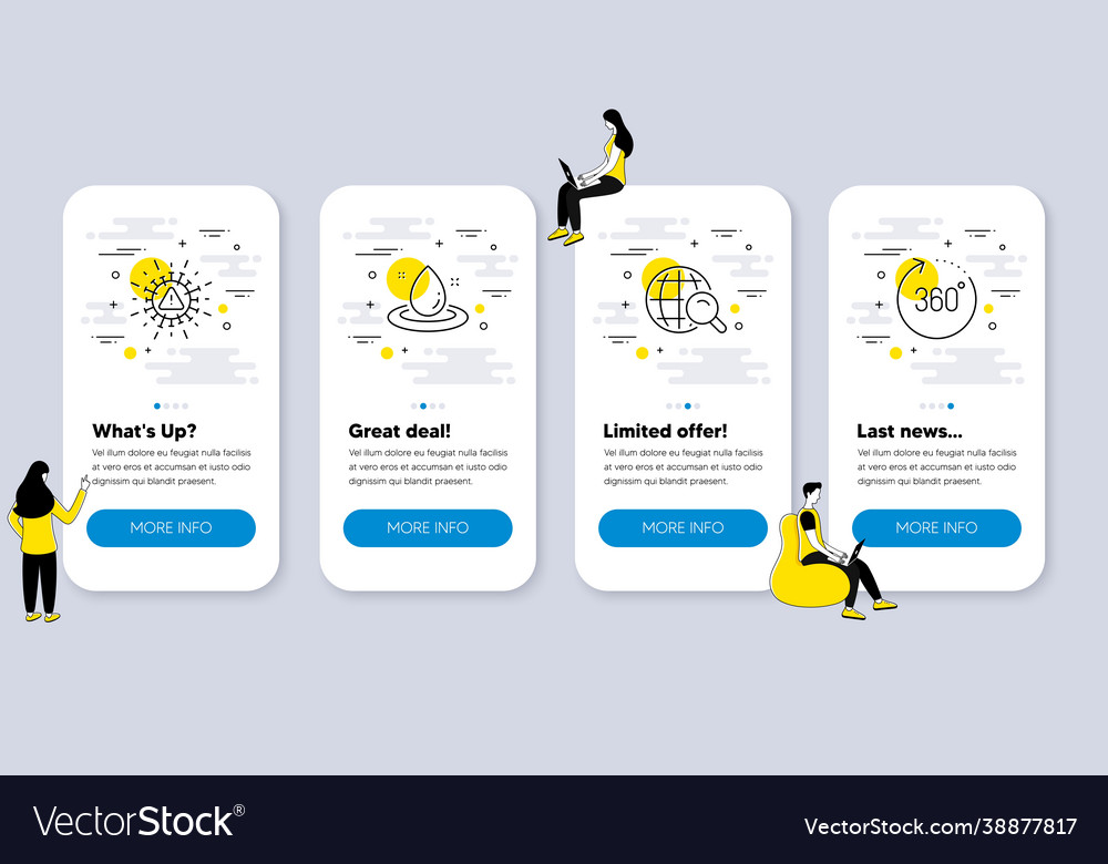 Set science icons such as internet search vector image Set science icons such as internet search