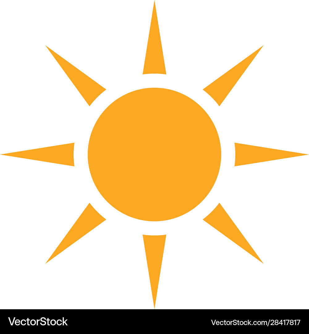 Sun logo icon Royalty Free Vector Image - VectorStock