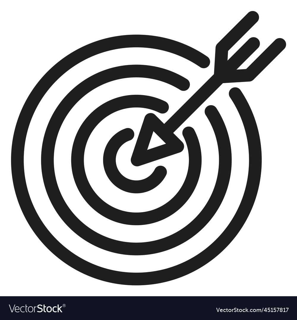 Target icon aim symbol goal arrow sign Royalty Free Vector