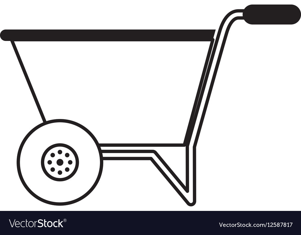 Wheelbarrow tool gardening Royalty Free Vector Image