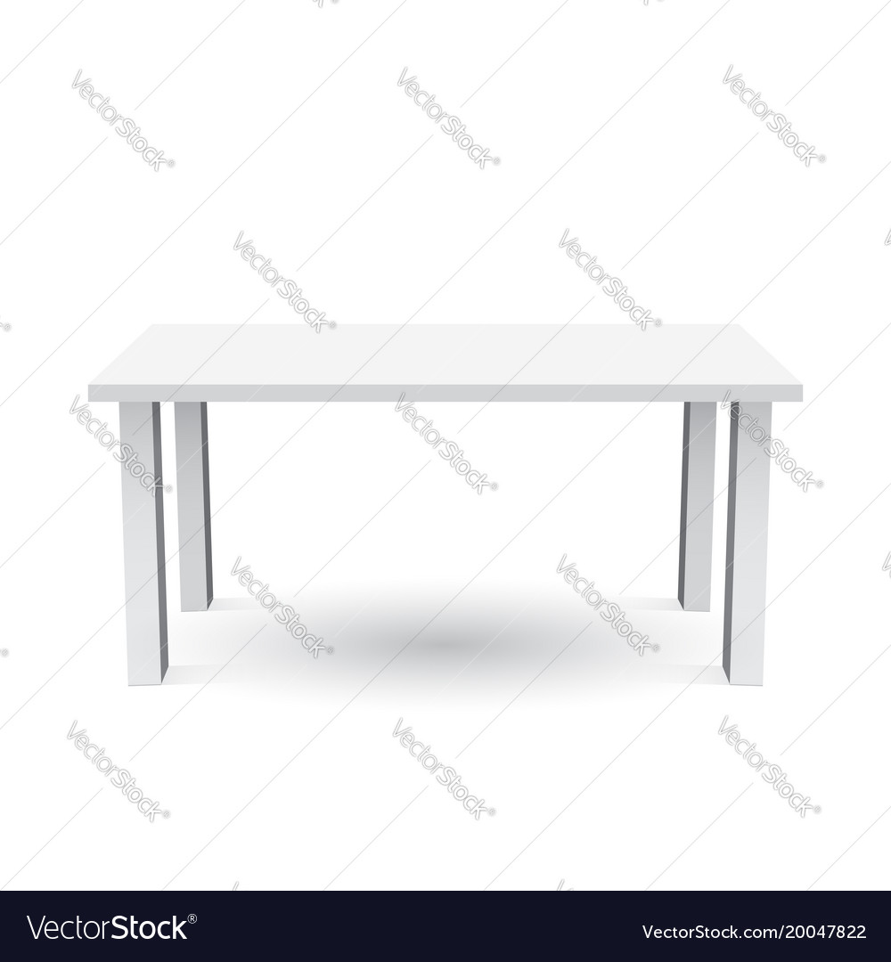 3d table for object presentation empty white top