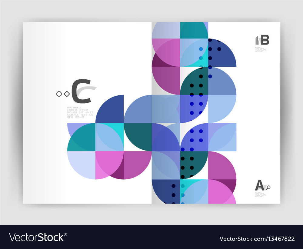 Abstract background with color triangles annual Vector Image Abstract background with color triangles annual