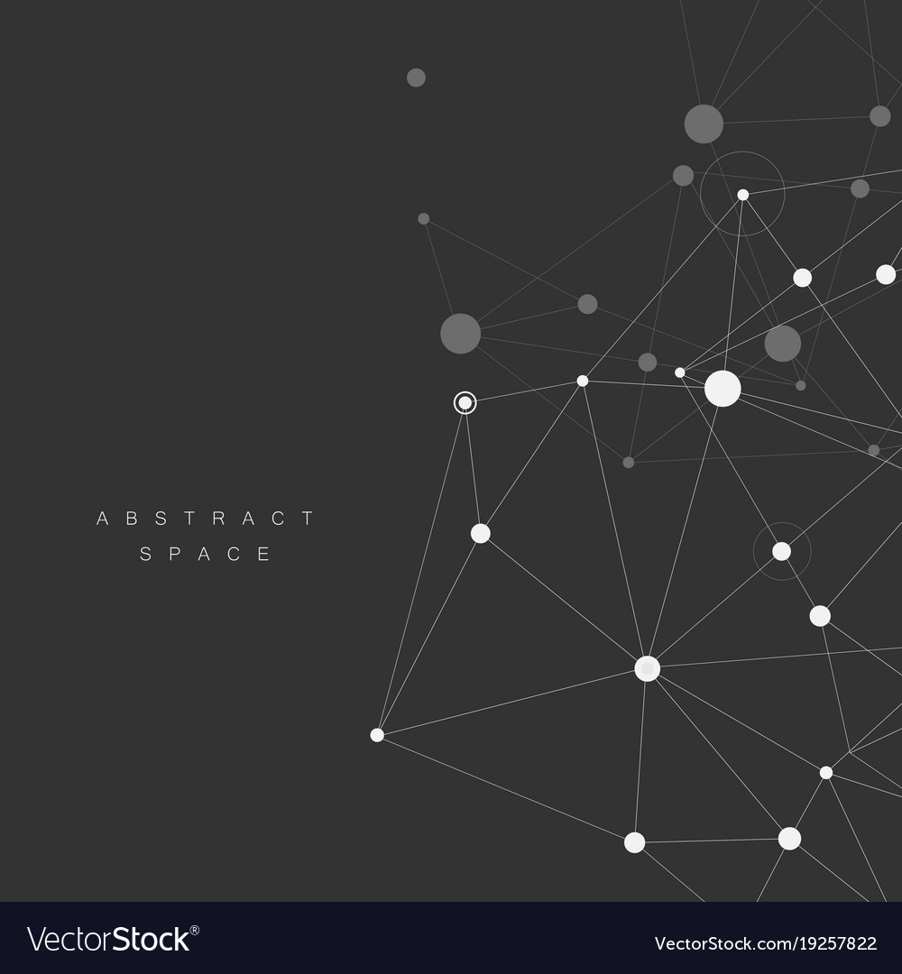 Abstract background with connected line and dots