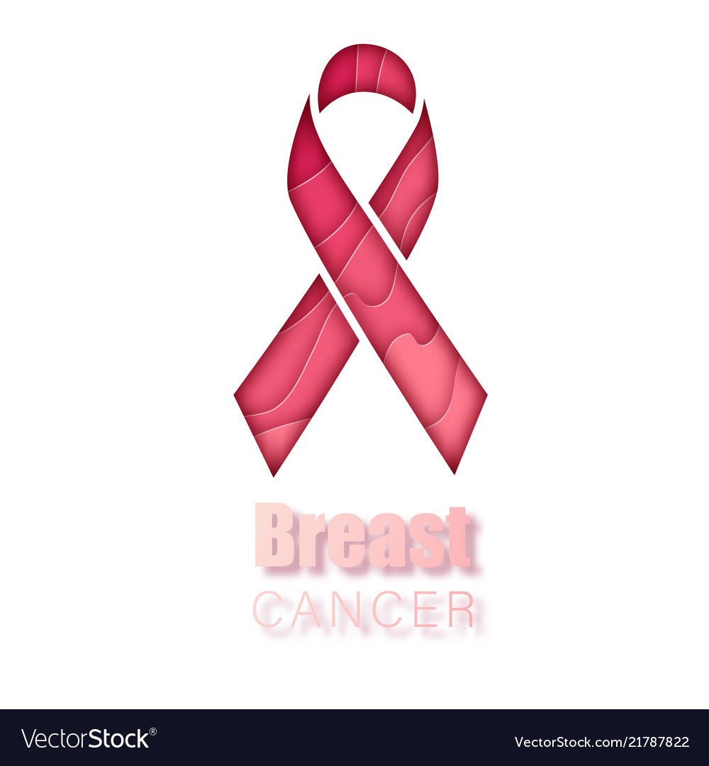 Breast cancer awareness symbol pink ribbon vector image Breast cancer awareness symbol pink ribbon