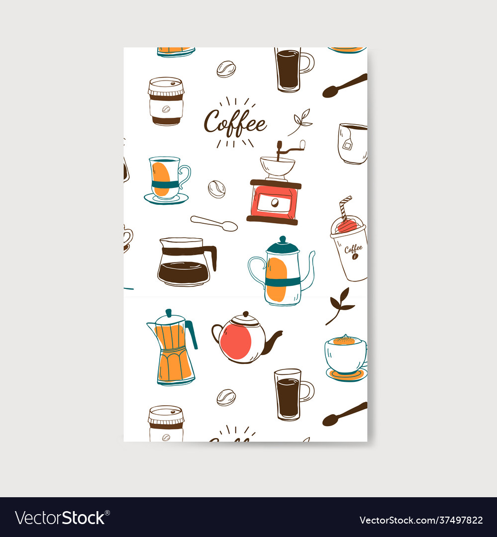 Cafe and coffee house pattern Royalty Free Vector Image