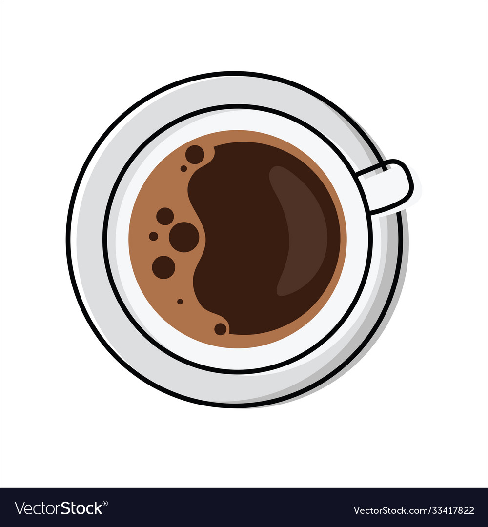 Becher frothy Kaffee - Draufsicht vector image Becher frothy Kaffee - Draufsicht