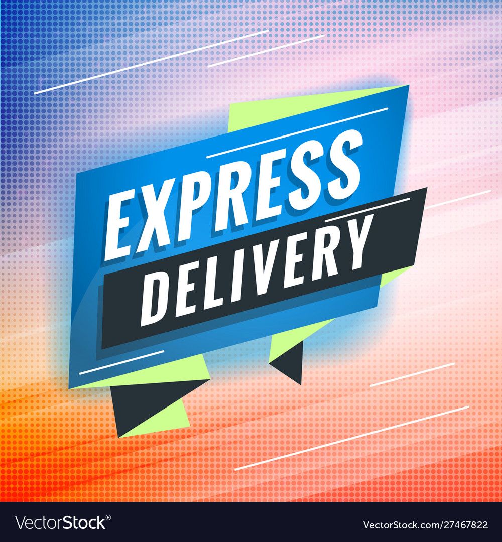 Express delivery promotional concept template