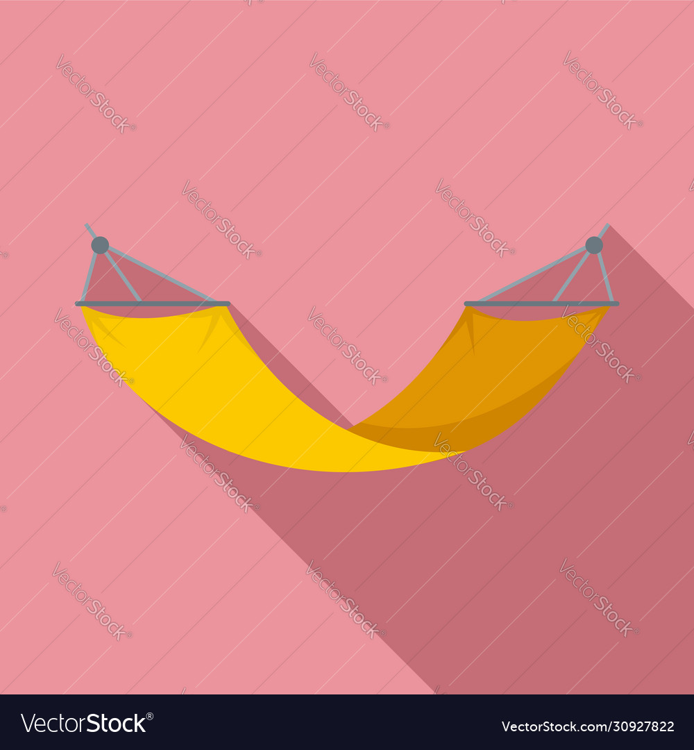 Garden hammock icon flat style Royalty Free Vector Image