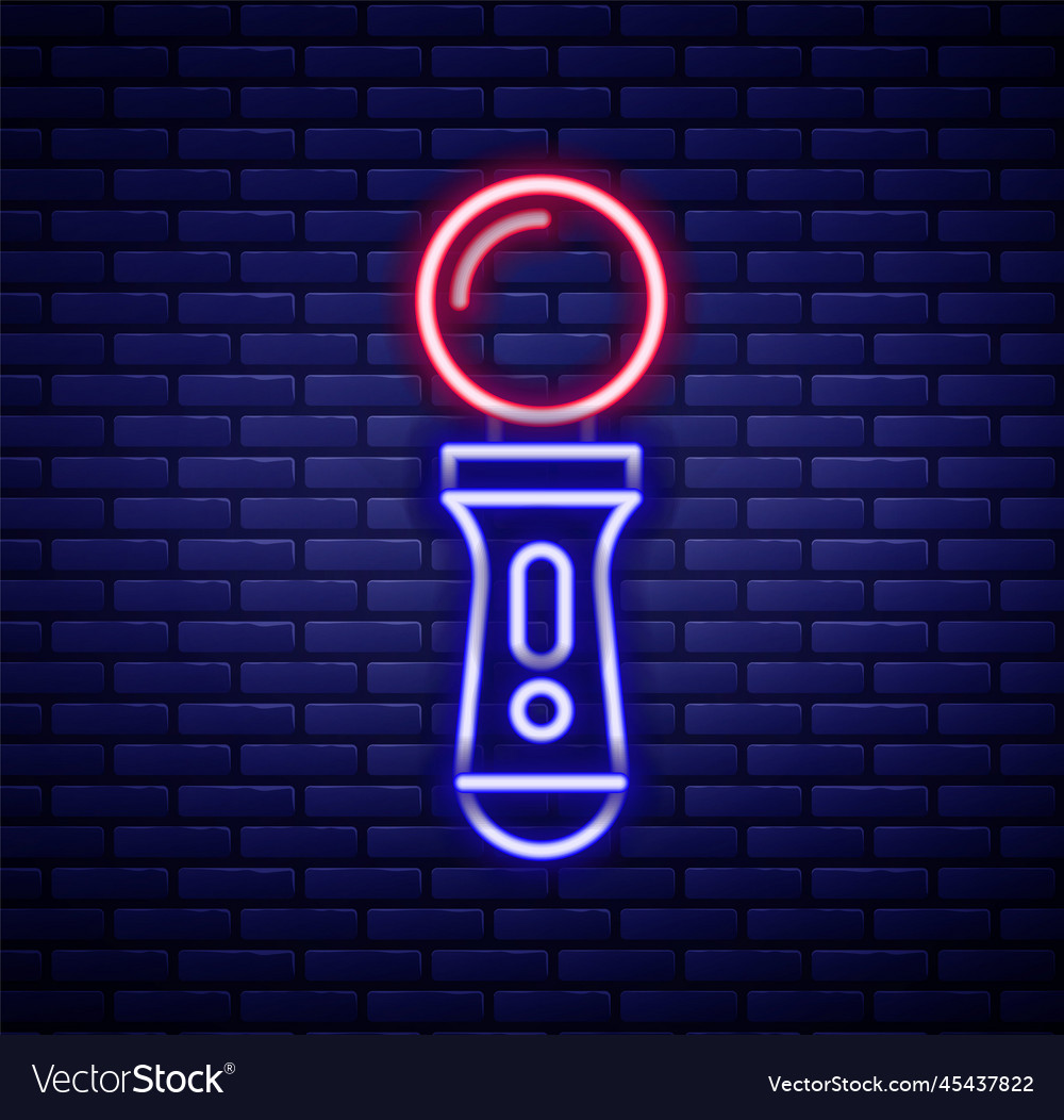 Glowing neon line vr controller game icon isolated vector image Glowing neon line vr controller game icon isolated