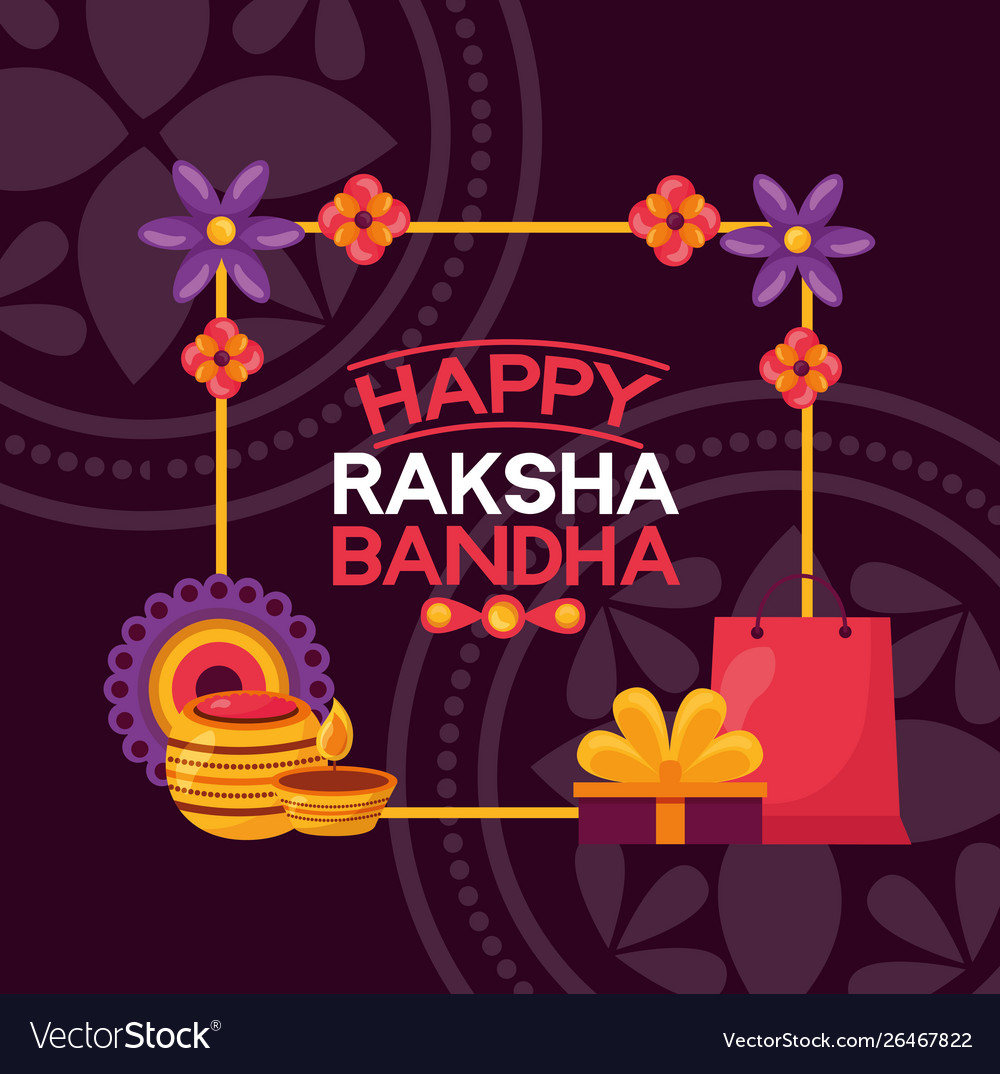 Happy raksha bandhan celebration Royalty Free Vector Image