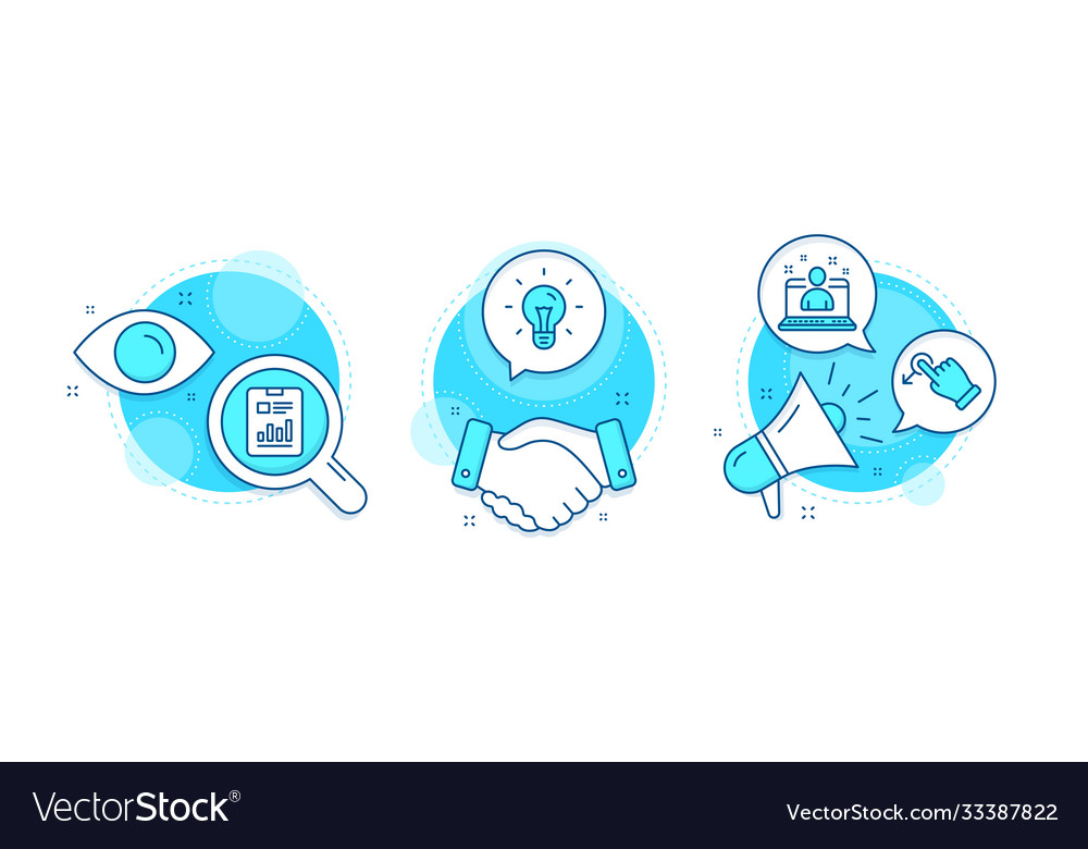 Idea best manager and report document icons set