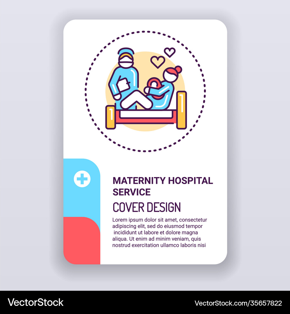 Maternity hospital service brochure template Vector Image