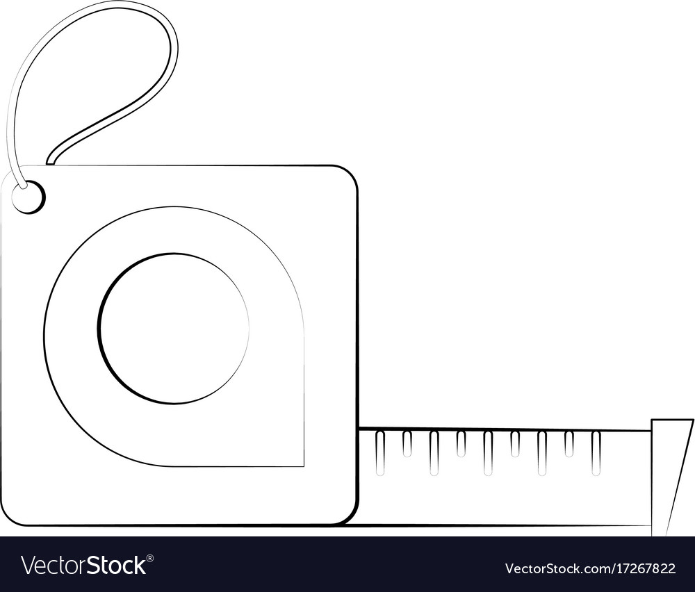 Measuring tape tool icon image