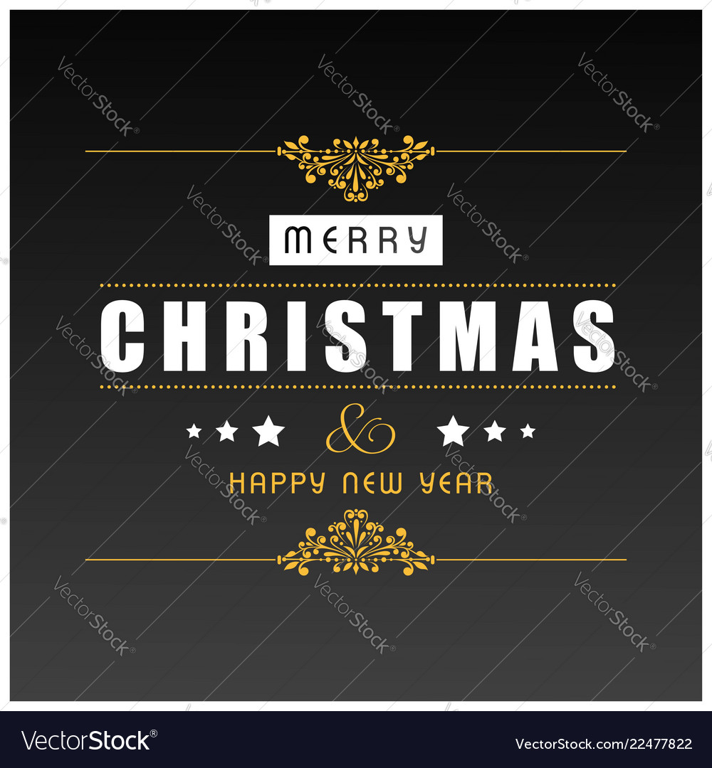 Merry christmas greetings design with dark