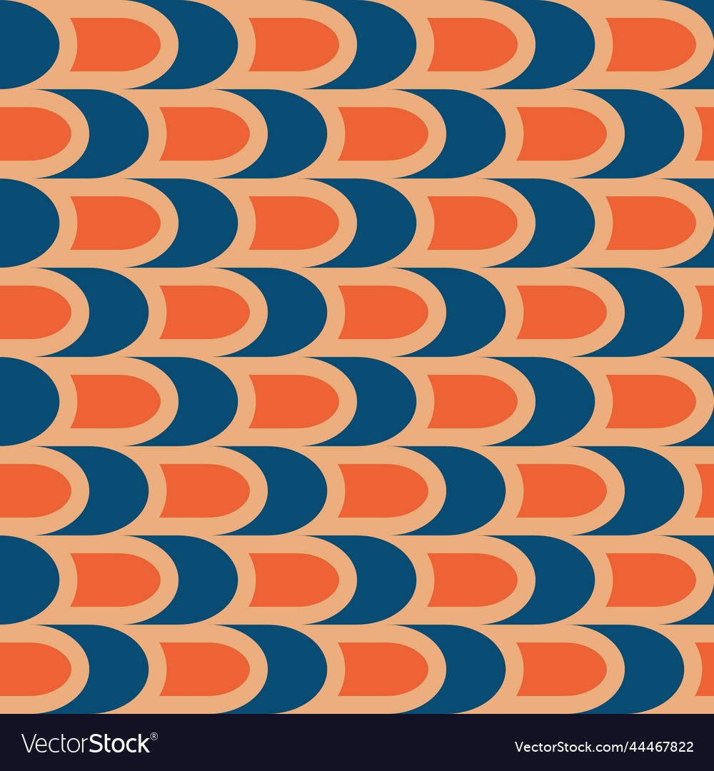Retro seamless pattern in the style of 70s Vector Image Retro seamless pattern in the style of 70s