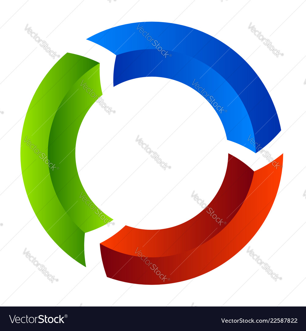 Segmented circle arrow circular icon vector image Segmented circle arrow circular icon