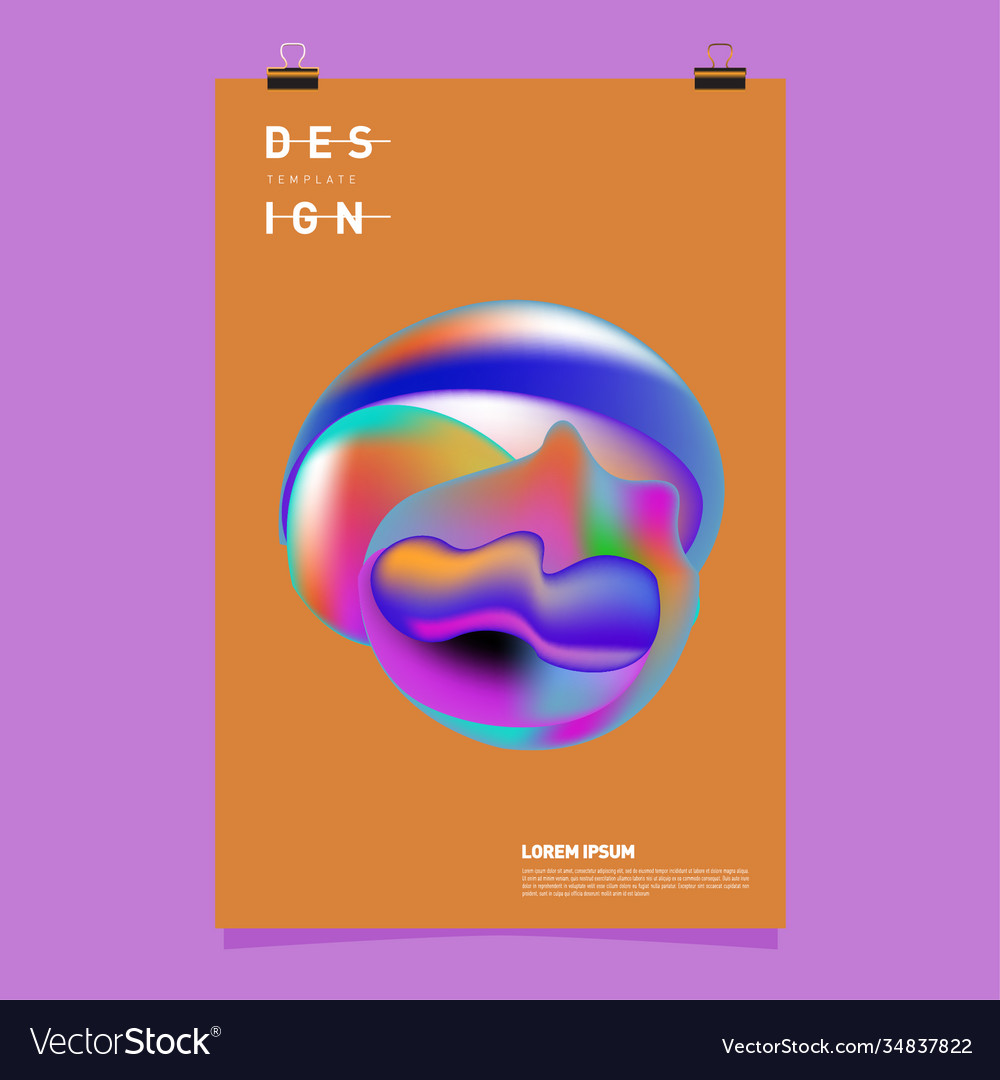 Simple abstract colorful fluid background