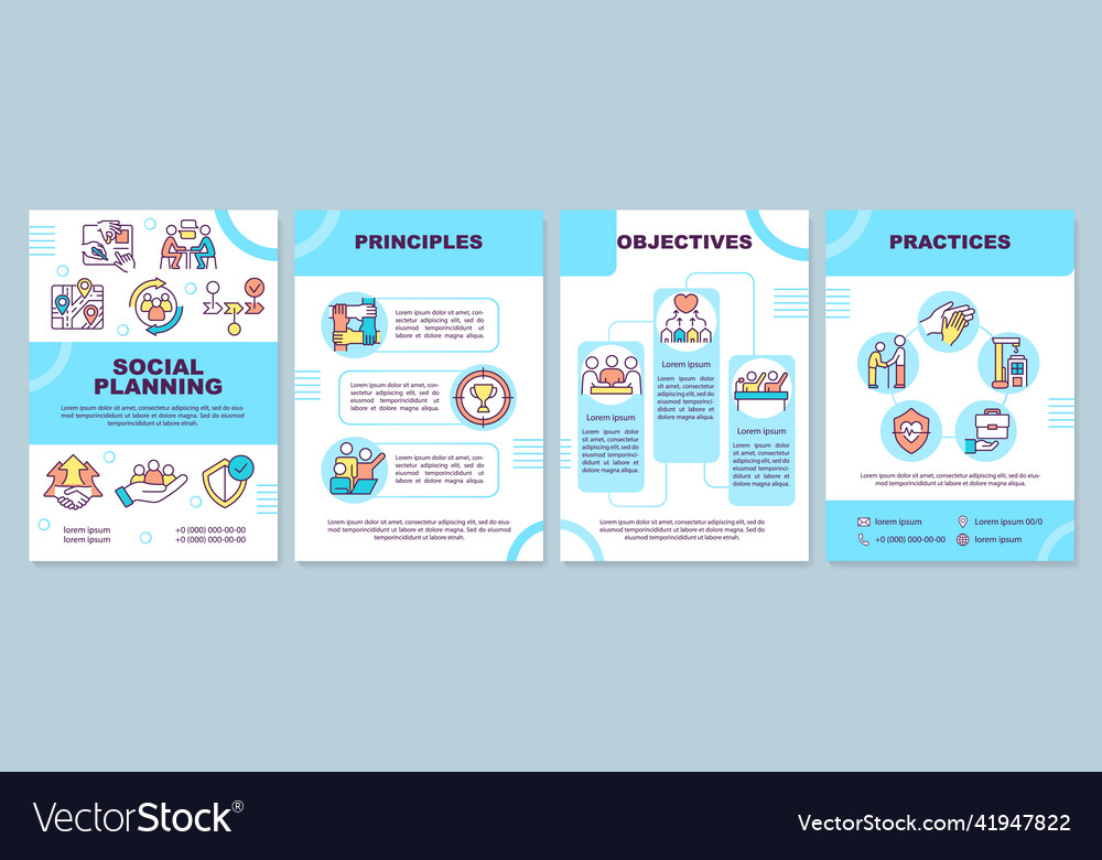 Social planning guideline brochure template