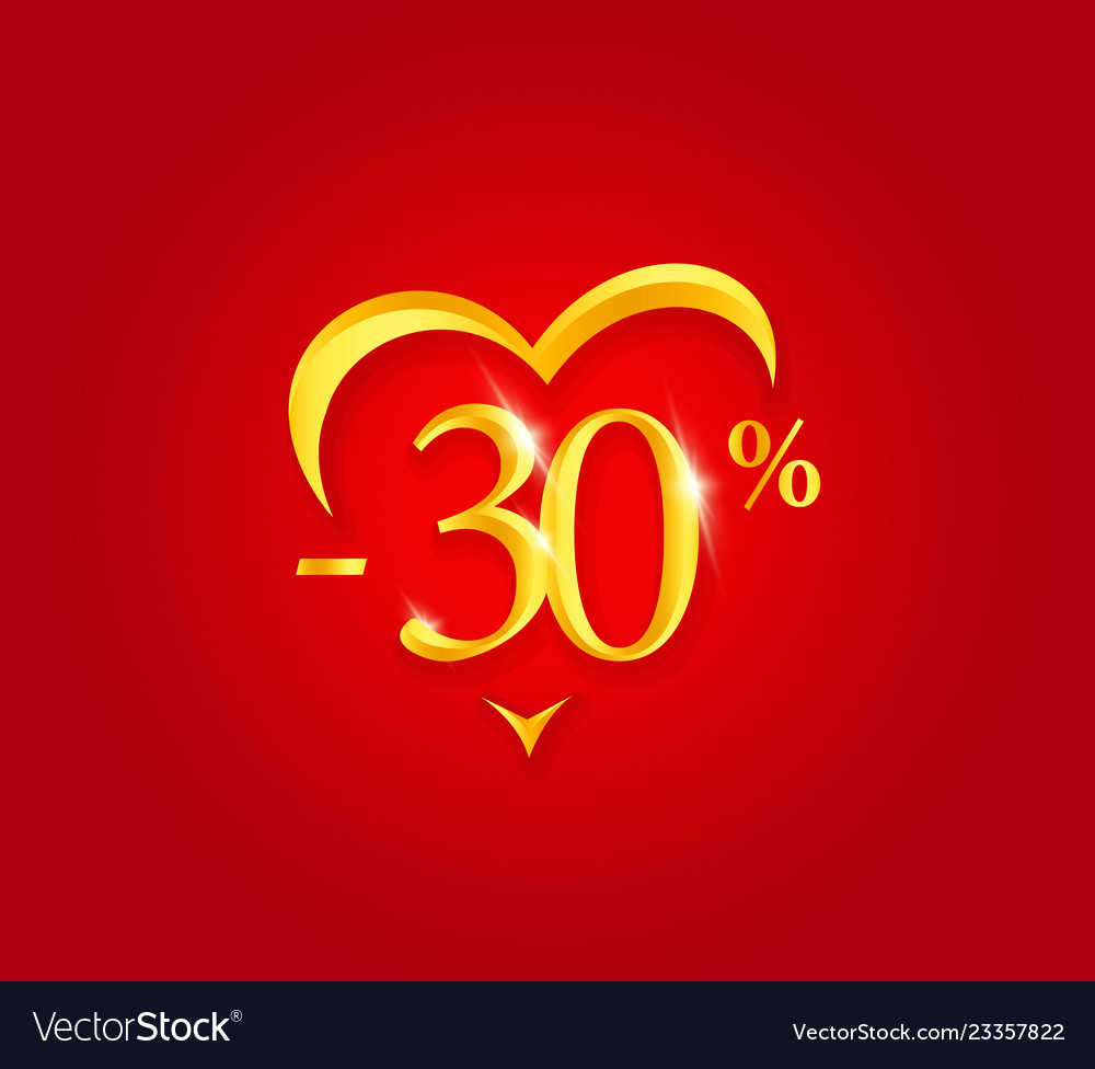 Valentines day sale poster holiday discount vector image Valentines day sale poster holiday discount