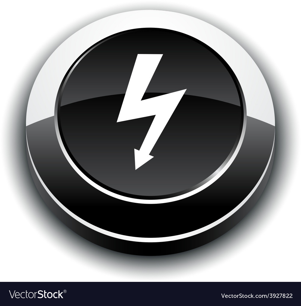 Warning 3d round button