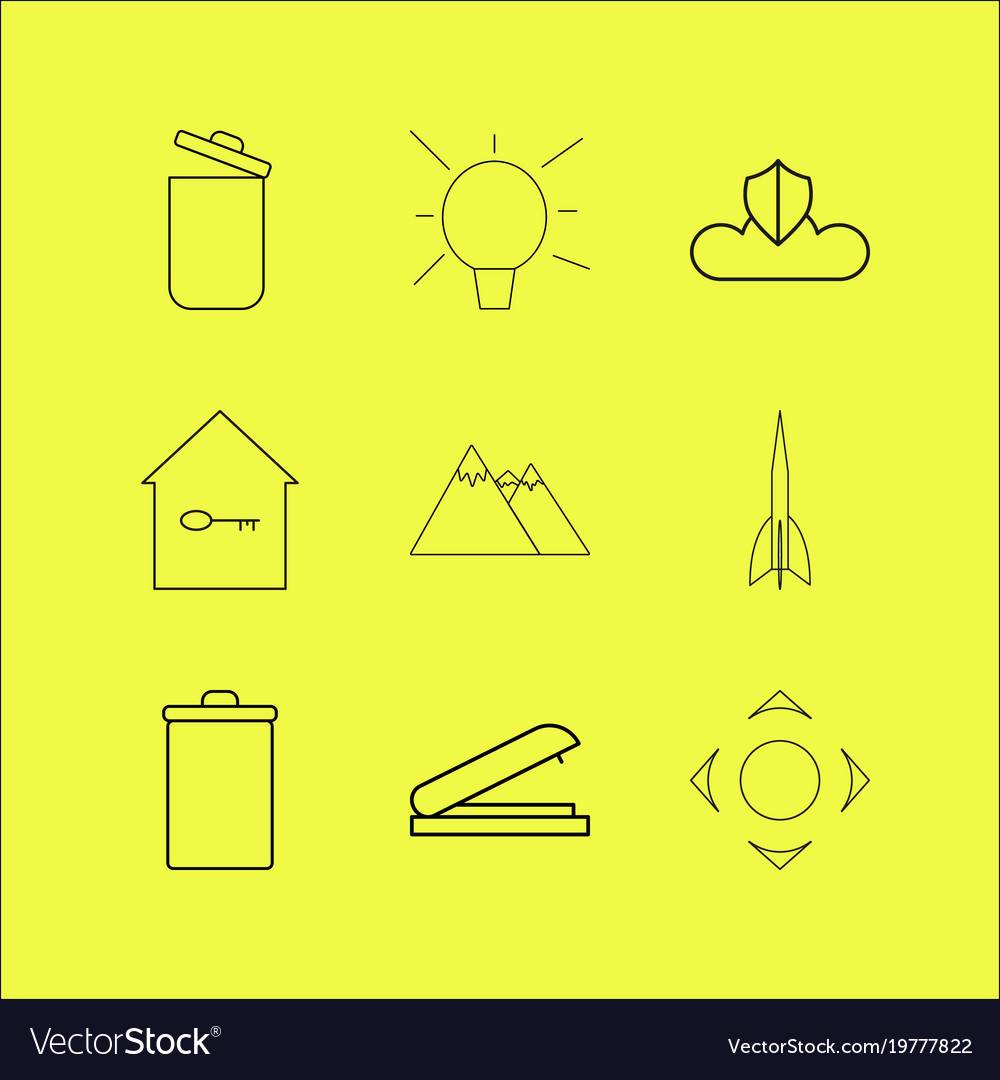 Web linear icon set simple outline icons