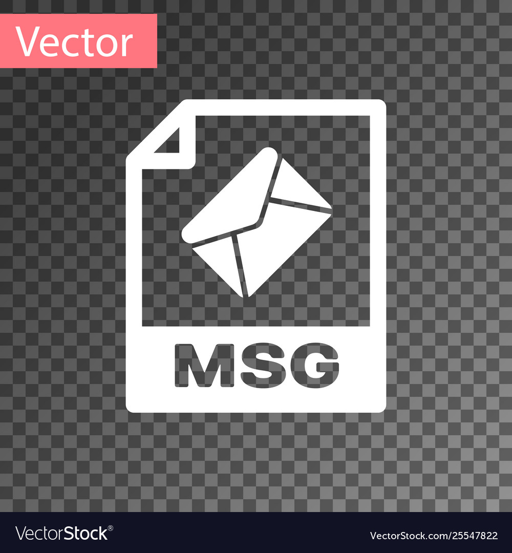White msg file document icon download button vector image White msg file document icon download button