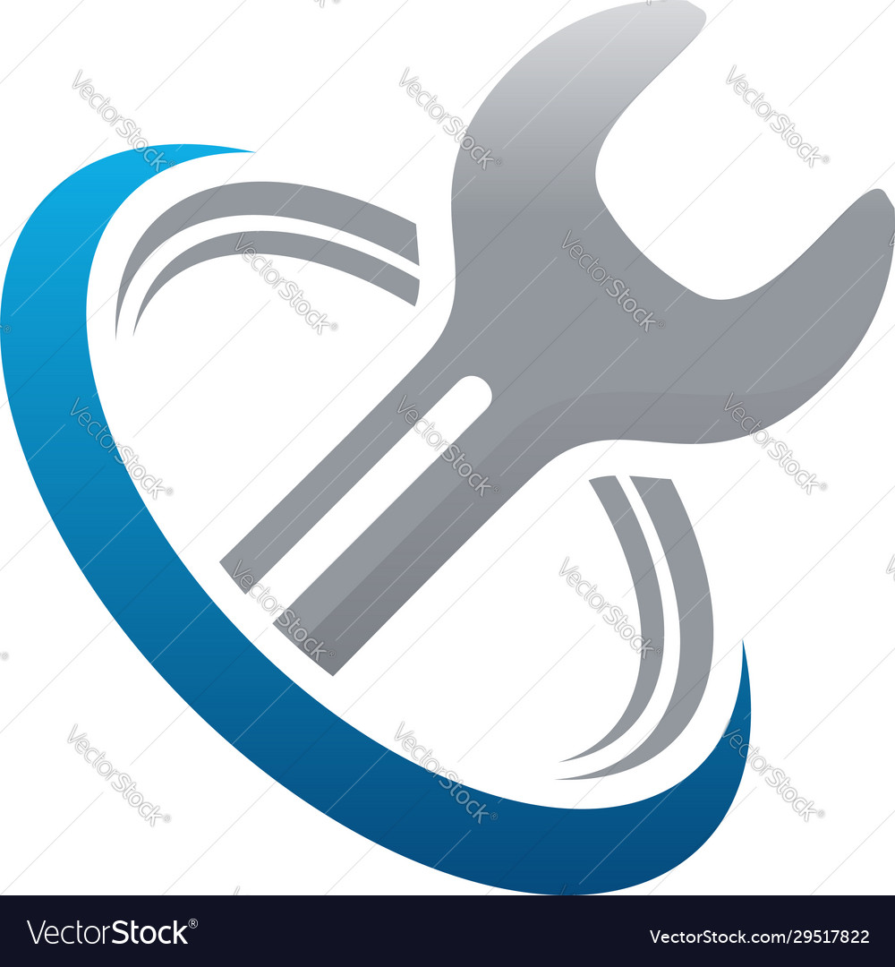 Wrench logo template for automotive service