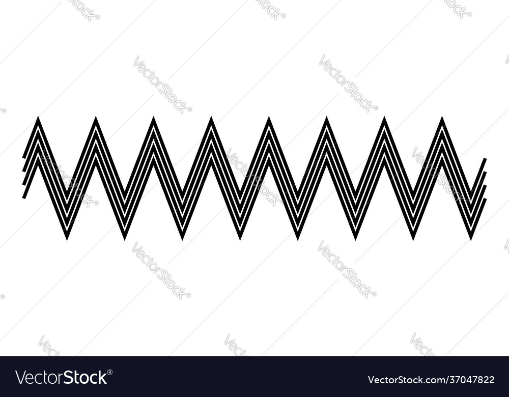 Zig-zag criss-cross serrated lines element pointy