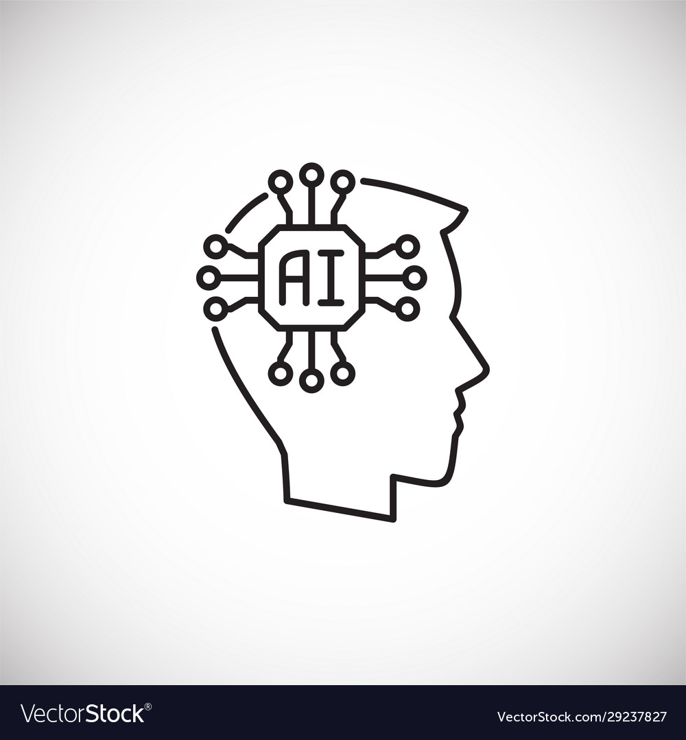Ai related icon on background for graphic and web