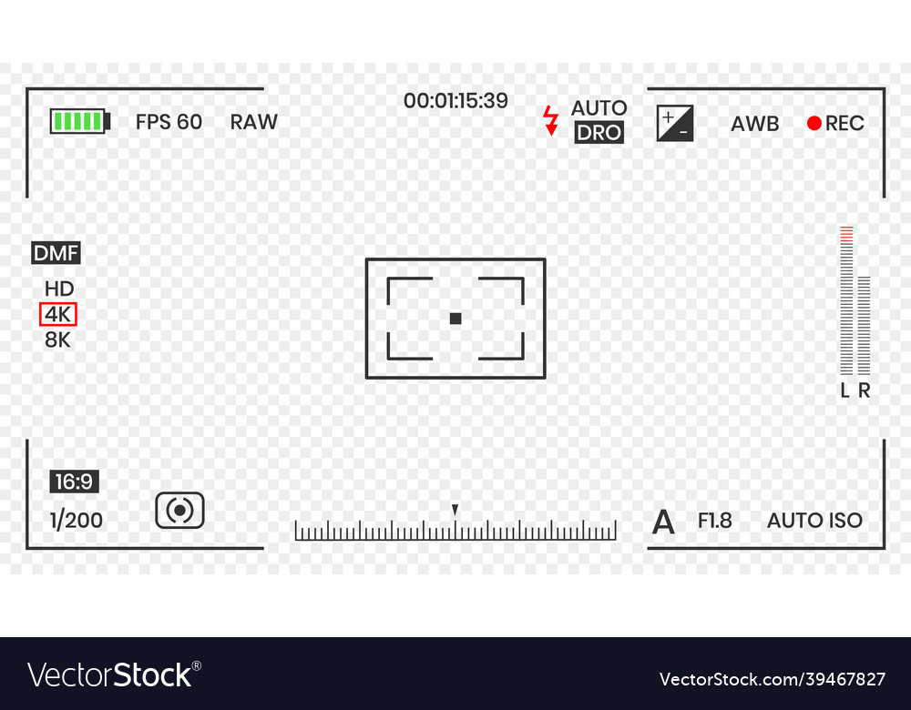 Camera viewfinder video or photo frame recorder