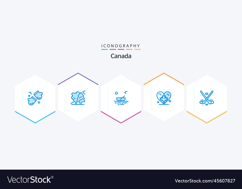 Canada 25 blue icon pack including autumn heart